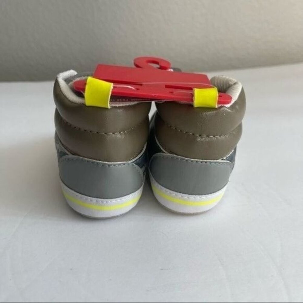 Quicksilver Baby Shoes High Top Sneakers Gray Camouflage 0-12 Months Available - Picture 3 of 6